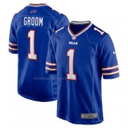 Maglia NFL Game Buffalo Bills Number 1 Groom Blu