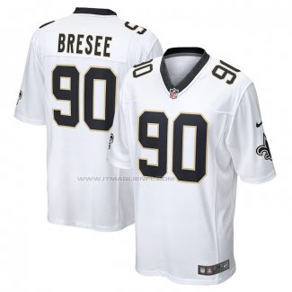 Maglia NFL Game New Orleans Saints Bryan Bresee Bianco