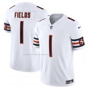 Maglia NFL Limited Chicago Bears Justin Fields Vapor F.U.S.E. Bianco