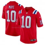 Maglia NFL Game New England Patriots Drake Maye 2024 NFL Draft First Round Pick Rosso