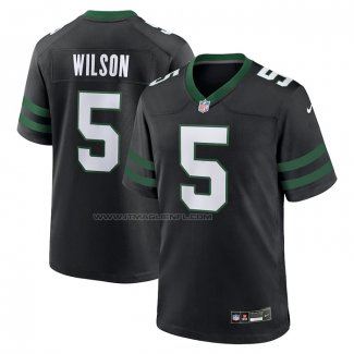 Maglia NFL Game New York Jets Garrett Wilson Alternato Nero