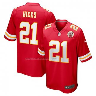 Maglia NFL Game Kansas City Chiefs Jaden Hicks Rosso