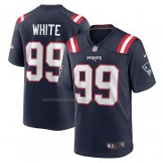 Maglia NFL Game New England Patriots Keion White Blu