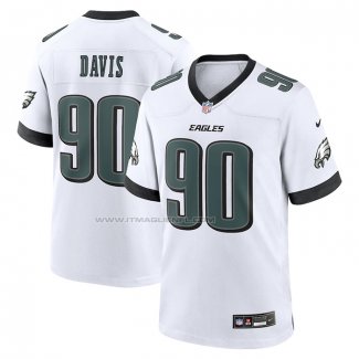 Maglia NFL Game Philadelphia Eagles Jordan Davis Bianco