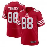Maglia NFL Game San Francisco 49ers Jake Tonges Rosso