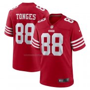 Maglia NFL Game San Francisco 49ers Jake Tonges Rosso