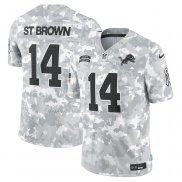 Maglia NFL Limited Detroit Lions Amon-Ra St. Brown 2024 Salute To Service Grigio