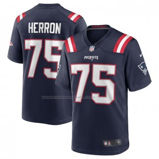 Maglia NFL Game New England Patriots Justin Herron Blu