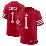 Maglia NFL Game San Francisco 49ers Number 1 Groom Rosso