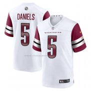 Maglia NFL Game Washington Commanders Jayden Daniels 2024 NFL Draft First Round Pick Bianco