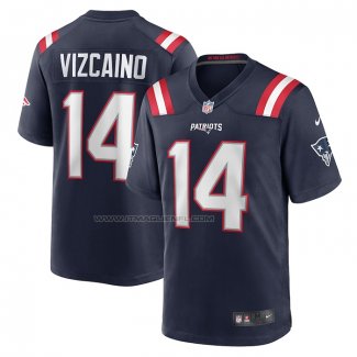 Maglia NFL Game New England Patriots Tristan Vizcaino Home Blu