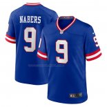 Maglia NFL Game New York Giants Malik Nabers 2nd Alternato 2024 NFL Draft Blu