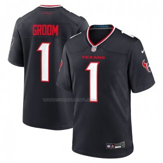 Maglia NFL Game Houston Texans Number 1 Groom Blu