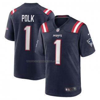 Maglia NFL Game New England Patriots Ja Lynn Polk Blu