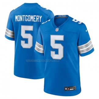 Maglia NFL Game Detroit Lions David Montgomery Blu2