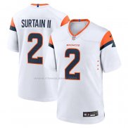 Maglia NFL Game Denver Broncos Patrick Surtain II Bianco2