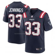 Maglia NFL Game New England Patriots Anfernee Jennings 33 Blu