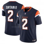 Maglia NFL Limited Denver Broncos Patrick Surtain II Alternato Vapor F.U.S.E. Blu