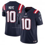 Maglia NFL Limited New England Patriots Drake Maye Vapor F.U.S.E. Blu
