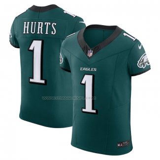 Maglia NFL Elite Philadelphia Eagles Jalen Hurts Vapor F.U.S.E. Verde