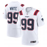 Maglia NFL Game New England Patriots Keion White Bianco