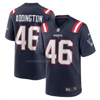 Maglia NFL Game New England Patriots Tucker Addington Home Blu