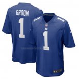 Maglia NFL Game New York Giants Number 1 Groom Blu
