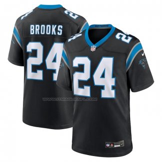 Maglia NFL Game Carolina Panthers Jonathon Brooks 2024 NFL Draft Nero