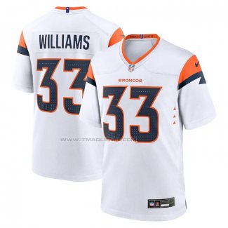 Maglia NFL Game Denver Broncos Javonte Williams Bianco