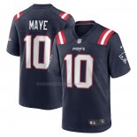 Maglia NFL Game New England Patriots Drake Maye 2024 NFL Draft First Round Pick Blu