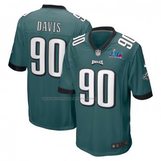 Maglia NFL Game Philadelphia Eagles Jordan Davis Super Bowl Lvii Patch Verde