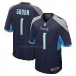 Maglia NFL Game Tennessee Titans Number 1 Groom Blu