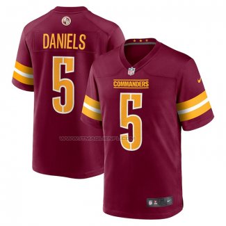 Maglia NFL Game Washington Commanders Jayden Daniels 2024 NFL Draft First Round Pick Rosso