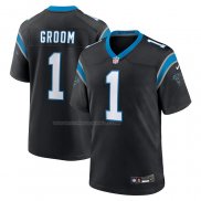 Maglia NFL Game Carolina Panthers Number 1 Groom Nero