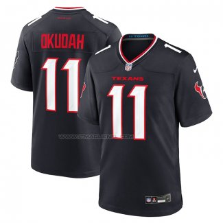 Maglia NFL Game Houston Texans Jeff Okudah Blu