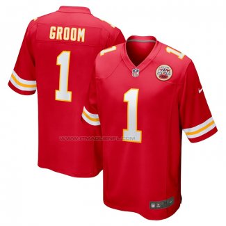 Maglia NFL Game Kansas City Chiefs Number 1 Groom Rosso