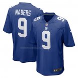 Maglia NFL Game New York Giants Malik Nabers 2024 NFL Draft First Round Pick Blu