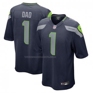 Maglia NFL Game Seattle Seahawks Number 1 Dad Blu