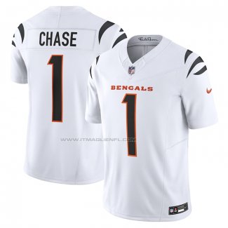 Maglia NFL Limited Cincinnati Bengals Ja Marr Chase Vapor F.U.S.E. Bianco