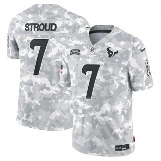 Maglia NFL Limited Houston Texans C.J. Stroud 2024 Salute To Service Grigio