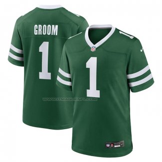 Maglia NFL Game New York Jets Number 1 Groom Verde