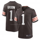 Maglia NFL Game Cleveland Browns Number 1 Groom Marrone