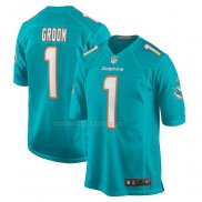 Maglia NFL Game Miami Dolphins Number 1 Groom Game Aqua