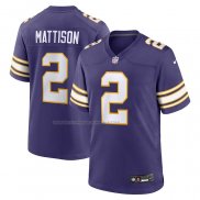 Maglia NFL Game Minnesota Vikings Alexander Mattison Classic Viola