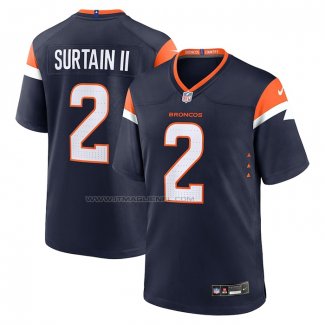 Maglia NFL Game Denver Broncos Patrick Surtain II Alternato Blu