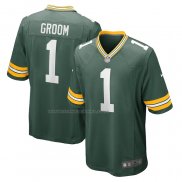 Maglia NFL Game Green Bay Packers Number 1 Groom Verde