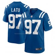 Maglia NFL Game Indianapolis Colts Laiatu Latu 2024 NFL Draft First Round Pick Blu